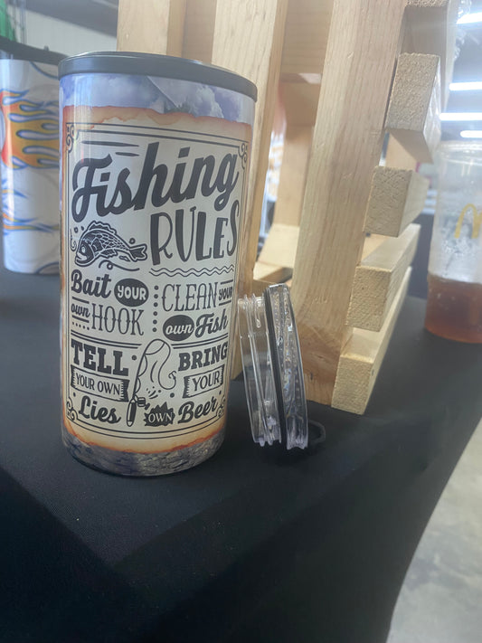 Fishing rules 4 in 1 can cooler