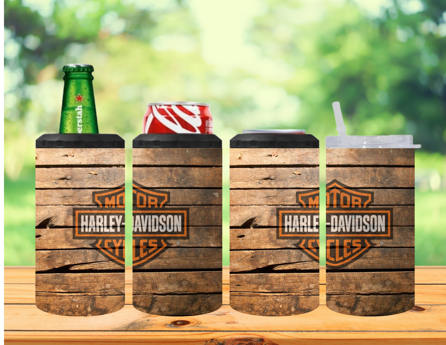 Harley Davidson- Wood Tumbler