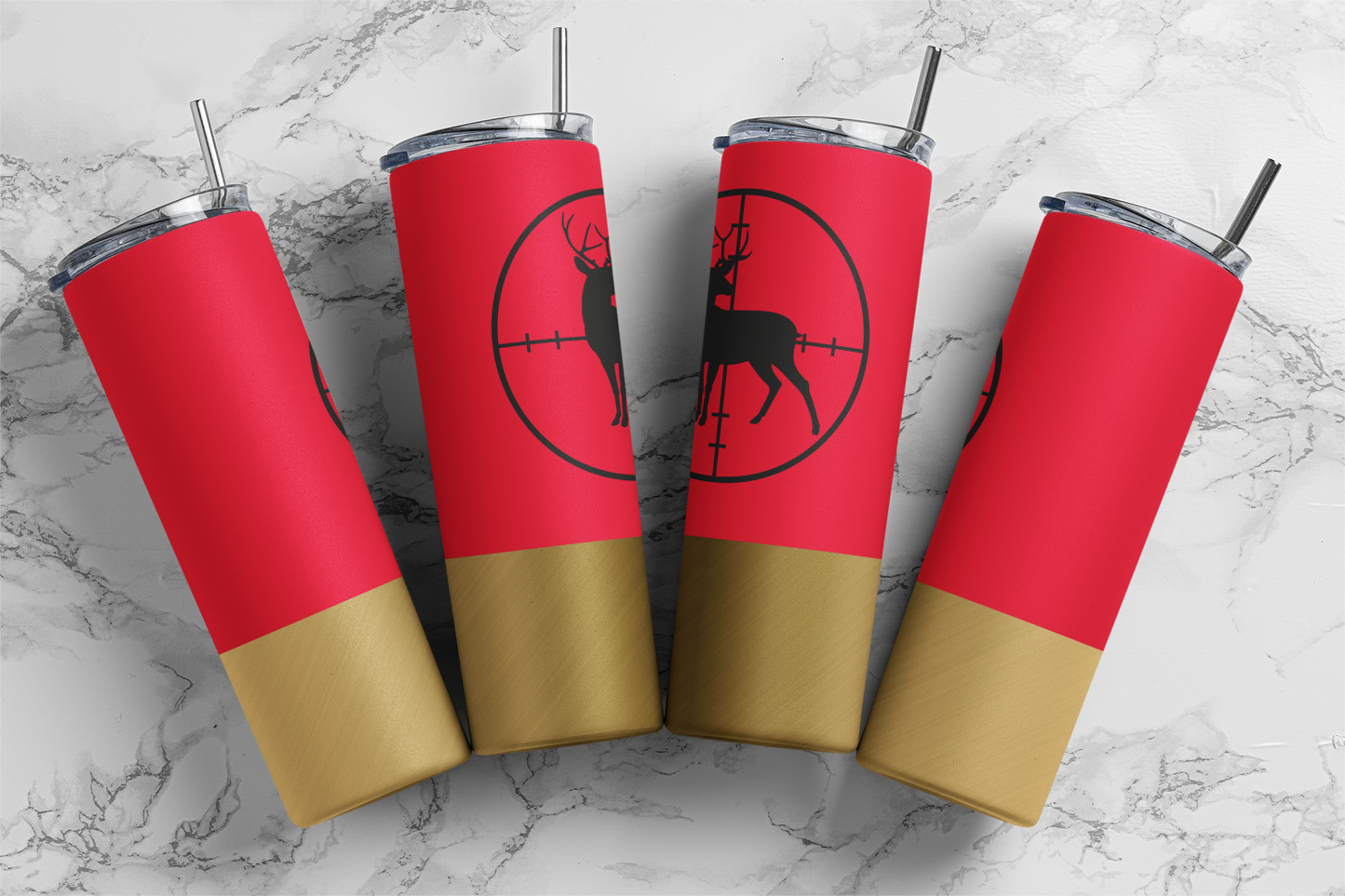 Shot Gun Shell Deer target Tumbler