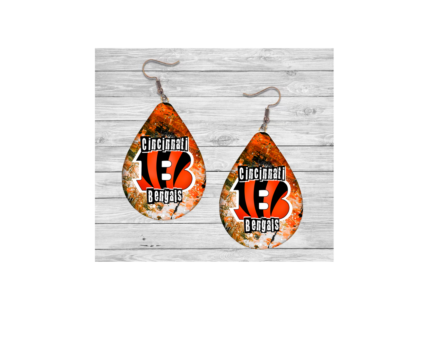 Cincinnati bengals logo earrings