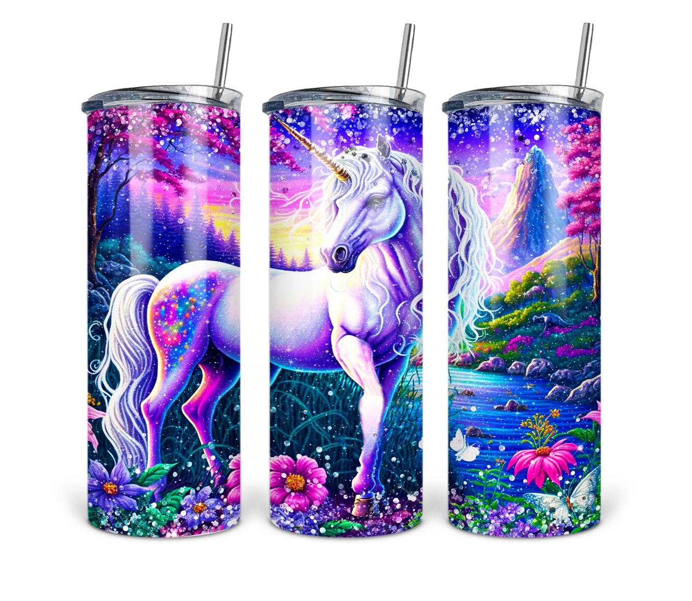 Unicorn Glitter Tumbler